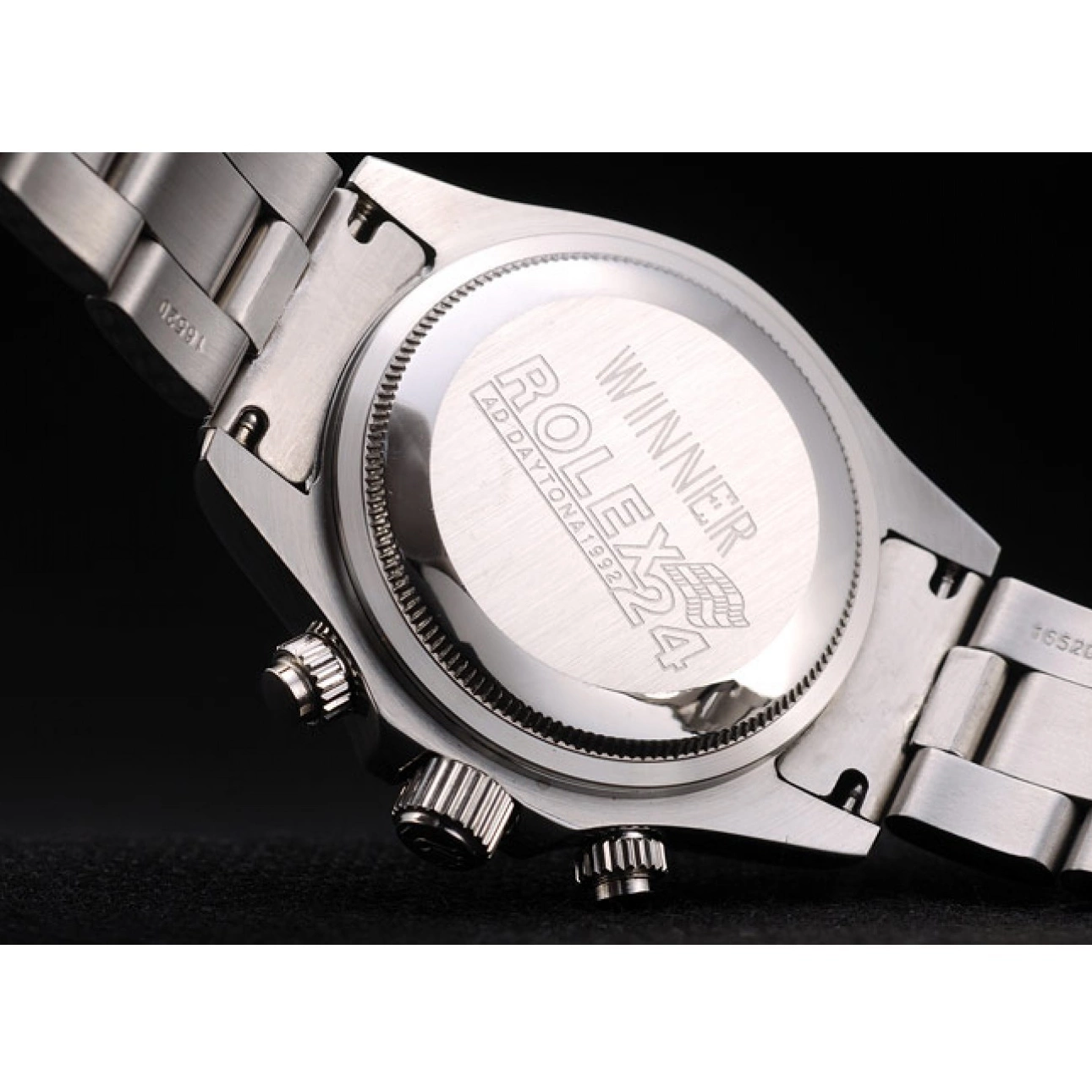 Aaa replica watch Lady Stainless Case Dial Tachymeter Rolex Black Steel Daytona 0715